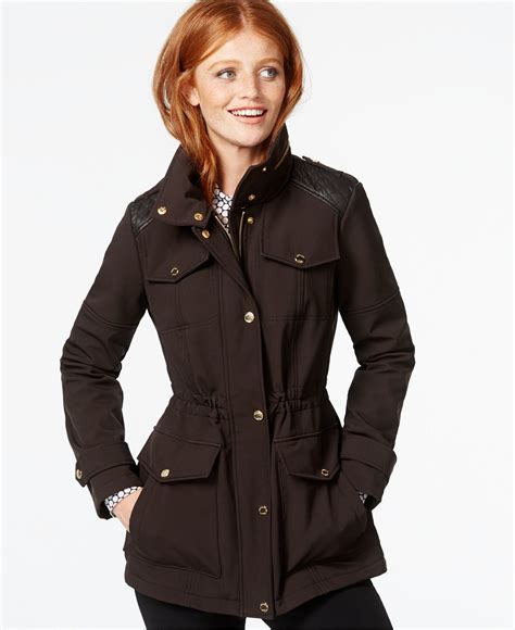 michael kors waterproof hooded coat|Michael Kors anorak raincoat.